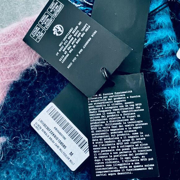 ALANUI: Men's Brushed Wool Blend Aurora Borealis Cardigan -M - Picture 7 of 10